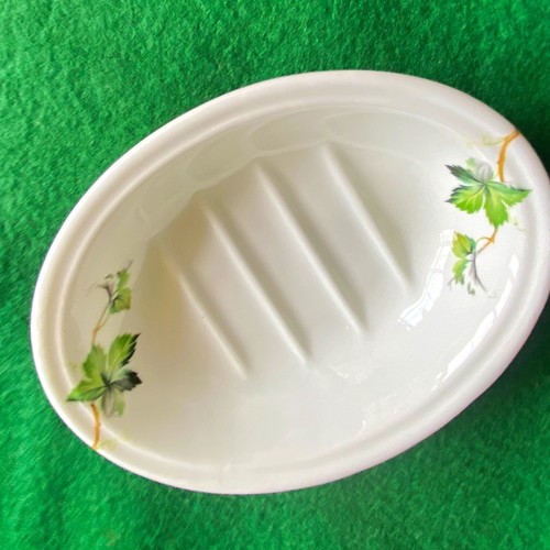 Soap dish white - soap, leaf