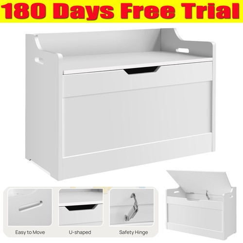 Wooden toy box large - box, white