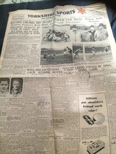 VINTAGE YORKSHIRE SPORTS 1947 RUGBY LEAGUE CHALLENGE CUP FINAL BRADFORD NORTHERN