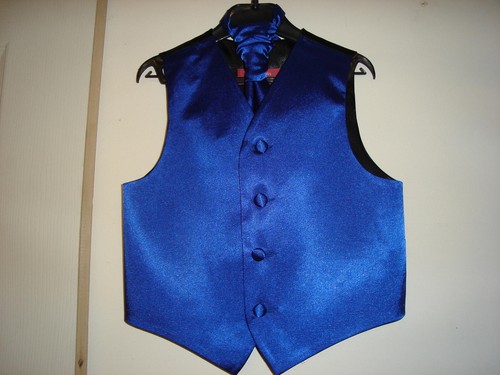 Boys plain satin waistcoat - satin,