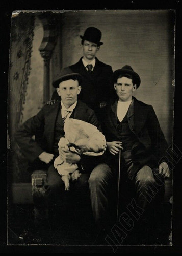 Weird men holding squirming - men,