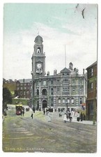 OLD THORNTON BROS POSTCARD 1906 - CHATHAM - TOWN HALL