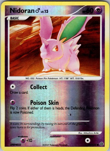 Nidoran reverse holo common - nidoran, m