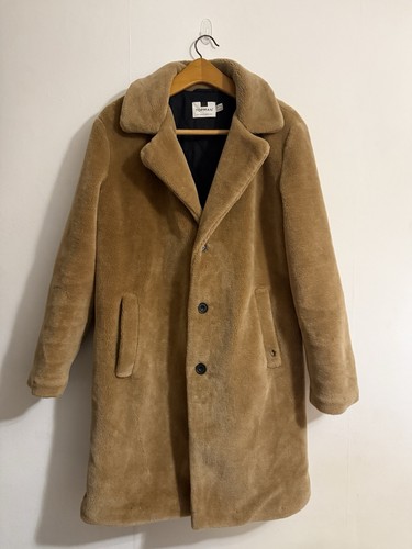 Topman long faux fur brown - faux,