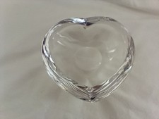 Heavy glass heart shaped dish