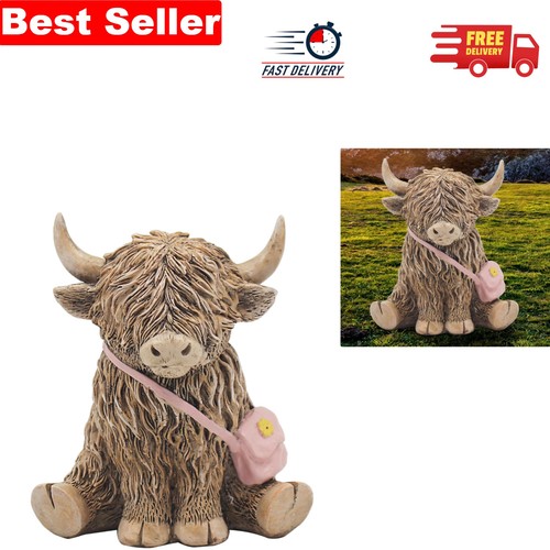 Glossy highland cow handbag - glossy,