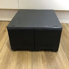 Vintage CD Storage Unit Black Ash Wood Holds 40 CD's - 2 Drawers
