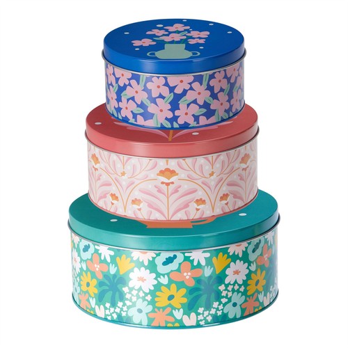 Set retro floral storage - floral,