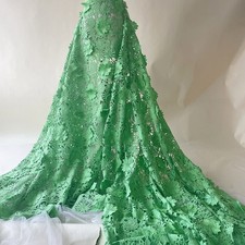 Green Guipure Embroidery Girl