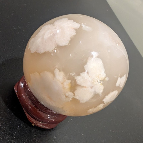 Polished flower agate crystal - polished,