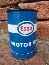 ESSO MOTOR OIL PINT CAN VINTAGE PETROL STATION GARAGE FORECOURT