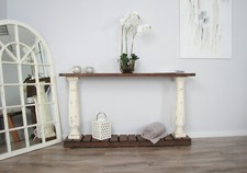 Reclaimed Teak Shabby Chic Console / Hall Table - White or Natural