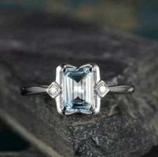 Emerald Cut Aquamarine &