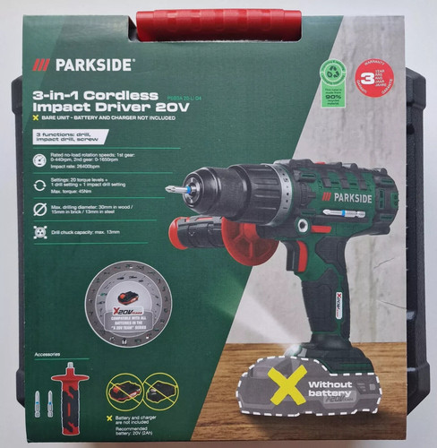 Parkside 20v 1 cordless - parkside,