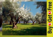 Blossoming Orchard Trees 5"x7"