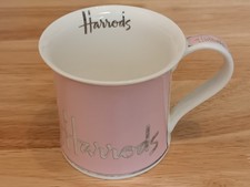 Exceptionally Rare  HARRODS Logo Pink  English Fine Bone China Mug