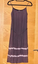 TOAST Size 10 Brown Spaghetti Strap Dress With Floral Tie Dye Effect 36" Bust