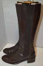 Hobbs Brown Leather Elasticated Sides Knee High Boots Size EU 37.5 UK 4 good con
