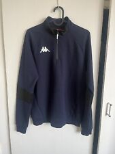 Kappa Mens 1/4 zip track jacket tracksuit top Vintage style retrol Small Navy