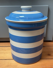 TG Green cornishware Large Cornish Blue BREAD CROCK  unmarked.