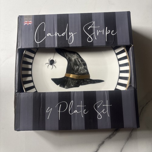 Halloween plates candy stripe - halloween,