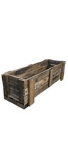 WOOD WOODEN RECLAIMED TIMBER GARDEN PLANTER TROUGH FLOWER BED HERBS VEGETABLES 