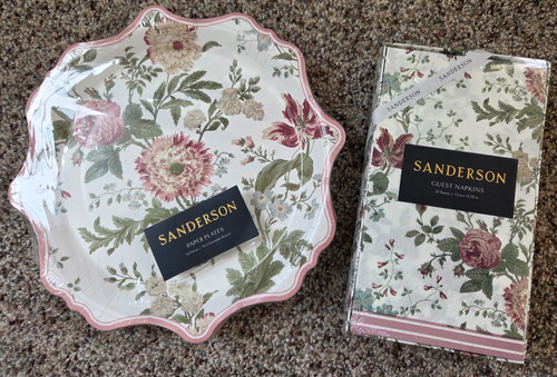 Sanderson pink green floral - pink,