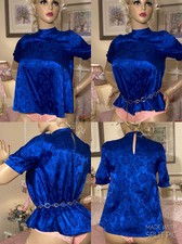 HIGH GLOSS LIQUID SATIN High Neck Sexy Secretary GOVERNESS Mistress Dolly BLOUSE