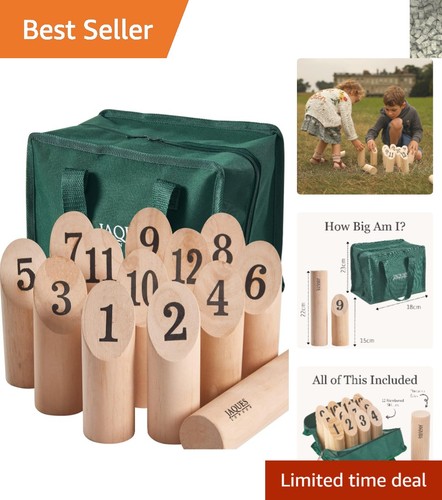 Classic wooden skittles game - wooden,