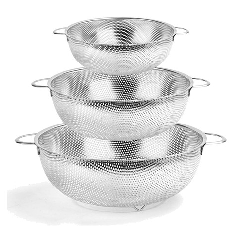 Stainless steel colander set - stainless,