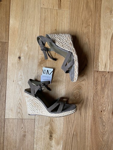 Zara khaki green - khaki, leather