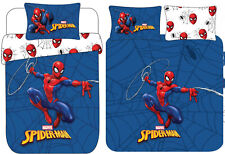 Marvel Amazing Spiderman Single Double Duvet Cover Bedding Set Poly Cotton Blue