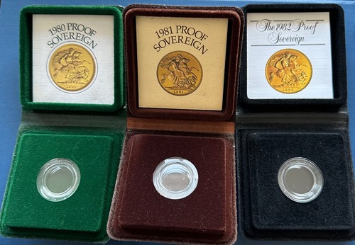 Proof sovereign gold - coin, case