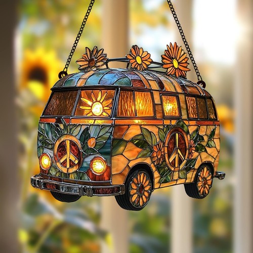 Flower hippie van acrylic - flower,