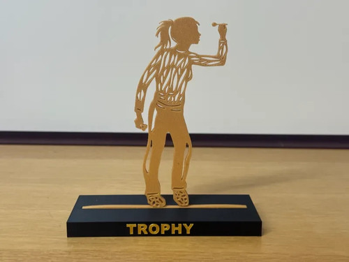 Female darts trophy - female,