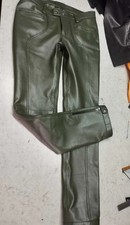 New Men's Leather Forest Green