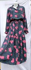  Joules Womens Harper Tiered Shirt Dress Navy Green Floral  sz14 BNWT RRP £99.95