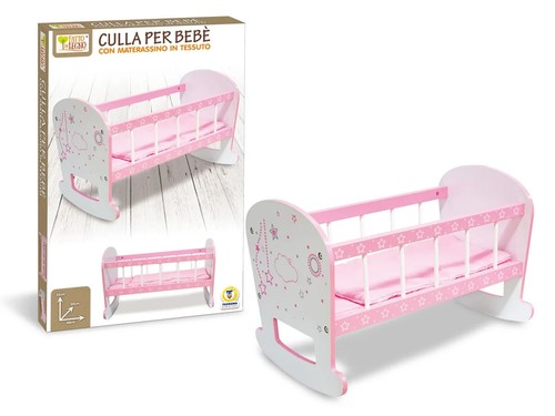 Wooden cradle for dolls and - wooden,