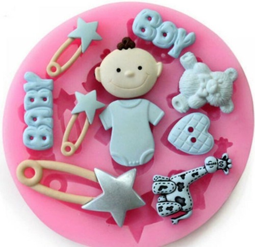 Baby shower silicone icing - baby,