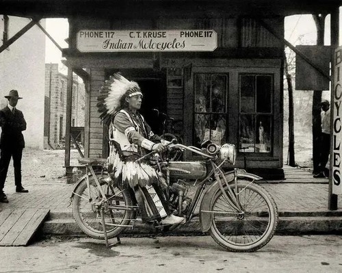 Vintage indian motorcycle - indian,