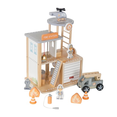 Kids fire station wooden - fire,