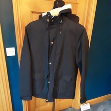 Mens navy Hooded Parka Jacket