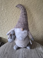  Christmas gonk in neutral colours and carrying sack used once approx 45cm