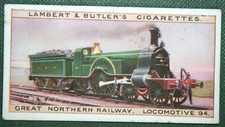 GREAT NORTHERN RAILWAY  Stirling Single Steam Locomotive Vintage 1912 Card  EE22