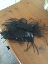 Accessorize Black Feather Fascinator NEW TAGS £22