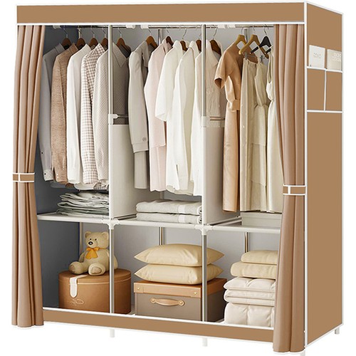 Large fabric canvas wardrobe - large,
