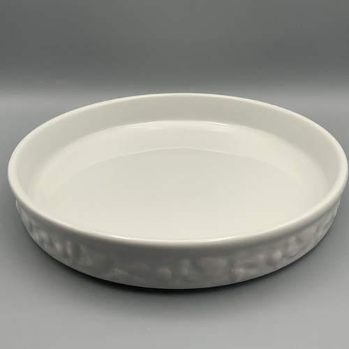 White ceramic pie plate quiche - pie,