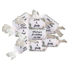 Personalised Love Hearts Sweets Wedding Favours Geometric Gold & Floral Engaged