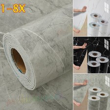 8X Marble Wallpaper Sticky Thick Back Foil Roll Self Adhesive Grey Granite Paper