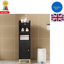 Narrow Black Corner Bathroom